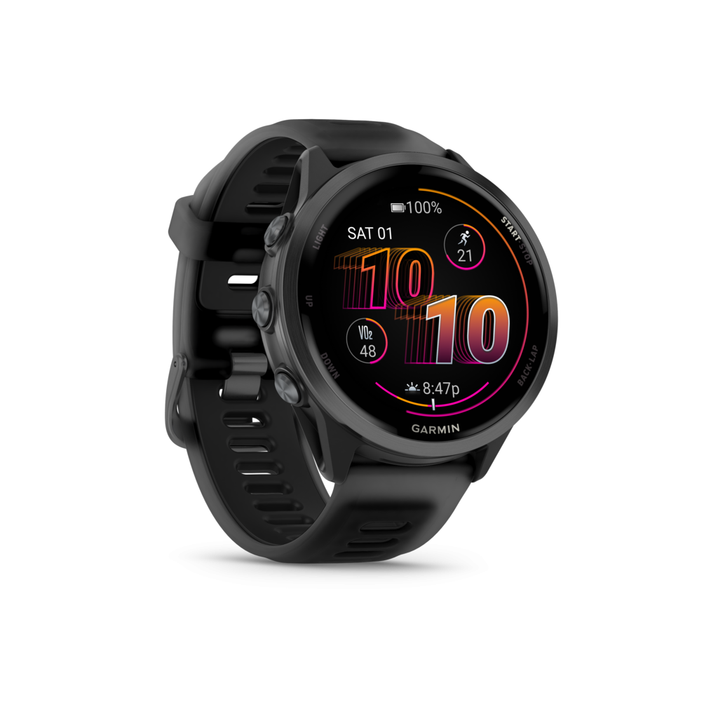 Montre cardio gps Garmin Forerunner 570 noire 47mm bracelet noir