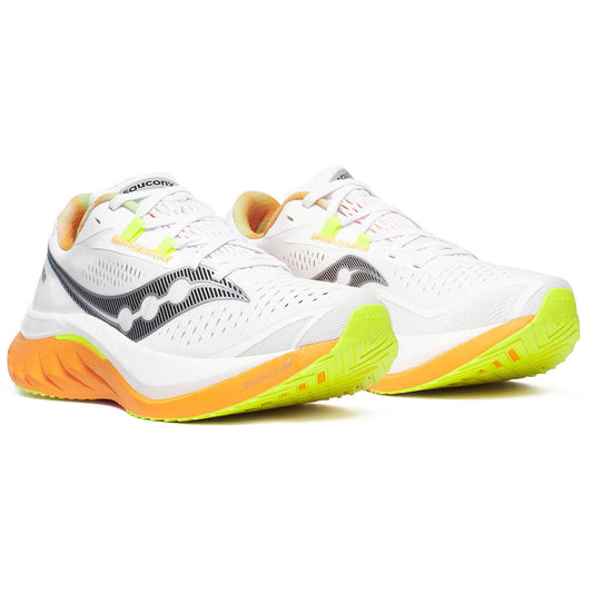 Chaussure Route Endorphin speed 4 Saucony homme blanc orange - Clubinsport