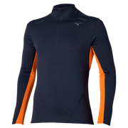 Tee-shirt manches longues homme Mizuno bleu marin tech termal charge HZ LS