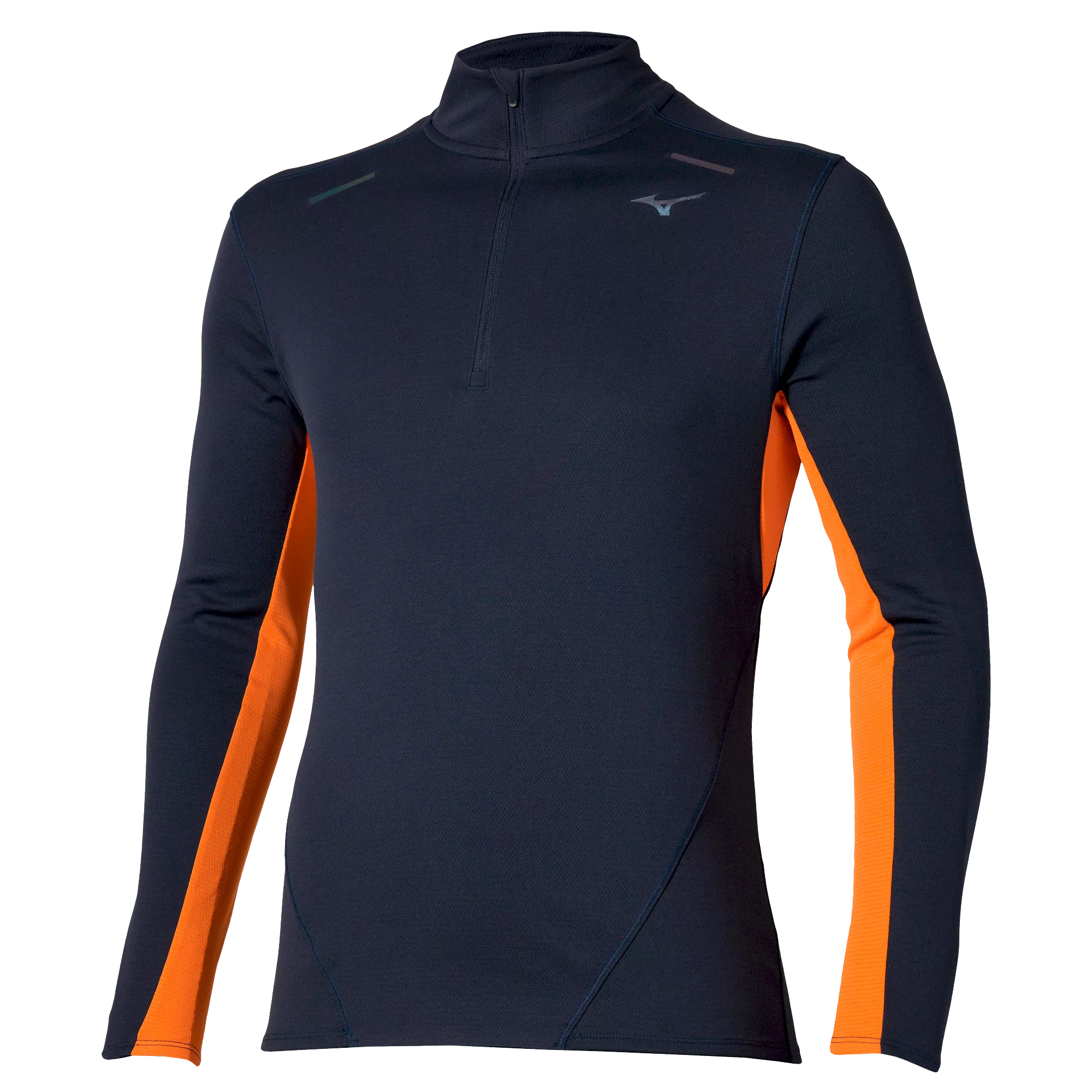 Tee-shirt manches longues homme Mizuno bleu marin tech termal charge HZ LS