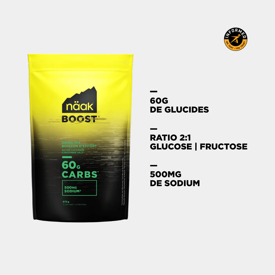 Boisson d'effort Boost Energy Naak Concombre Salé