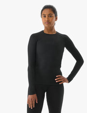 Tee-shirt manches longues femme  Compressport On/Off Base Layer noir - Clubinsport