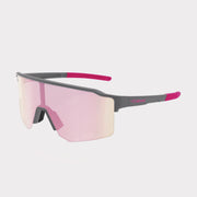 Lunettes Cébé Outflow LITE photochromatique Cadre mat gris claire Verre miroir gris rose rouge cat 1>3