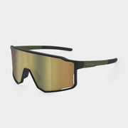 Lunettes Cébé Outflow Cadre kaki  noir mat Verre bronze miroir cat 3