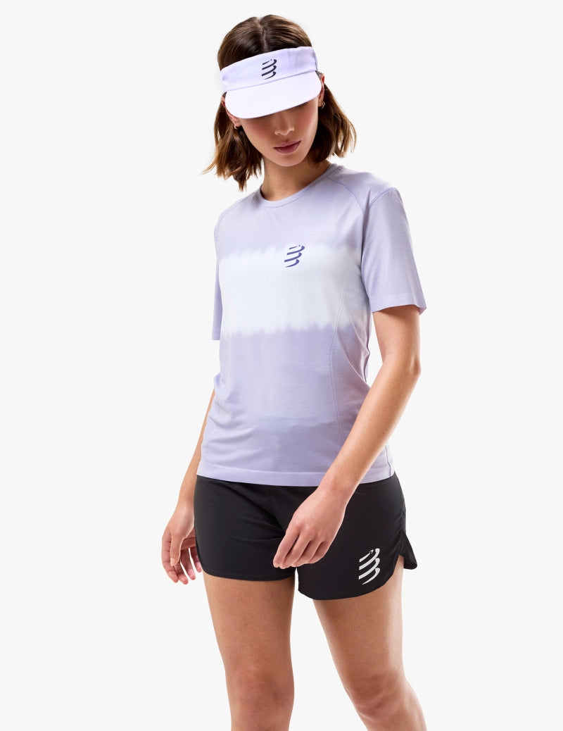 Tee-shirt manches courtes femme Compressport violet lavande