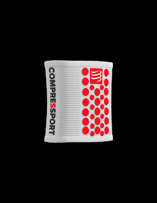Bandeau de poignets  Compressport  Sweatbands 3D.Dots blanc