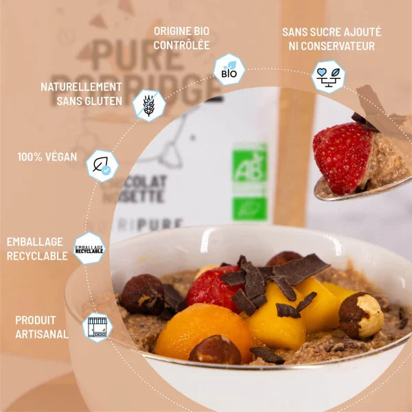 Pure porridge Bio Chocolat Noisette 2KG Nutripure