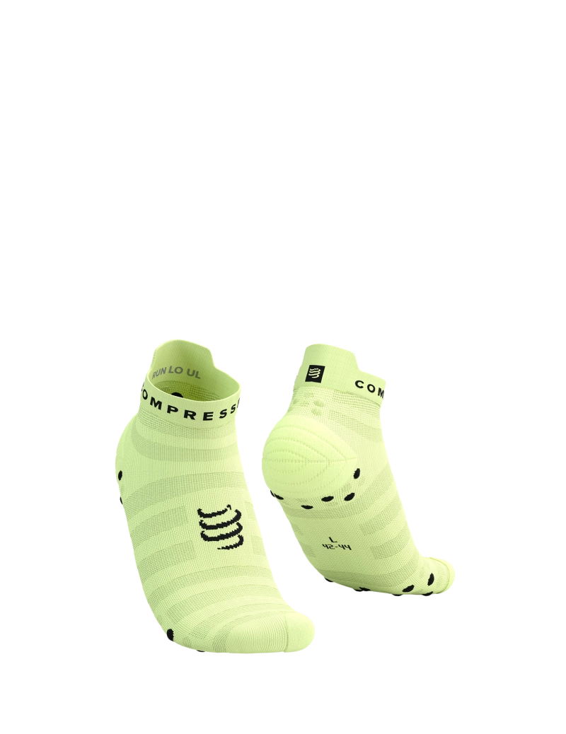 Chaussettes Compressport Ultralight Run noir vert citron
