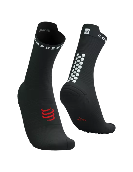 Chaussettes Compressport Pro Racing Socks High  v4.0 Noir et blanc
