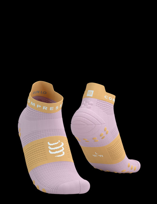 Chaussettes Compressport Pro Racing Socks v4.0 run roses orange basses