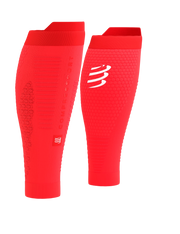 Manchons de compression mollet Compressport R2 3.0 rouge fluo