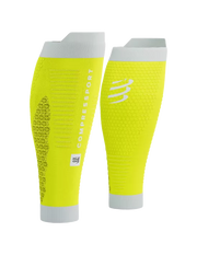 Manchons de compression mollet Compressport R2 3.0 jaune fluo - Clubinsport