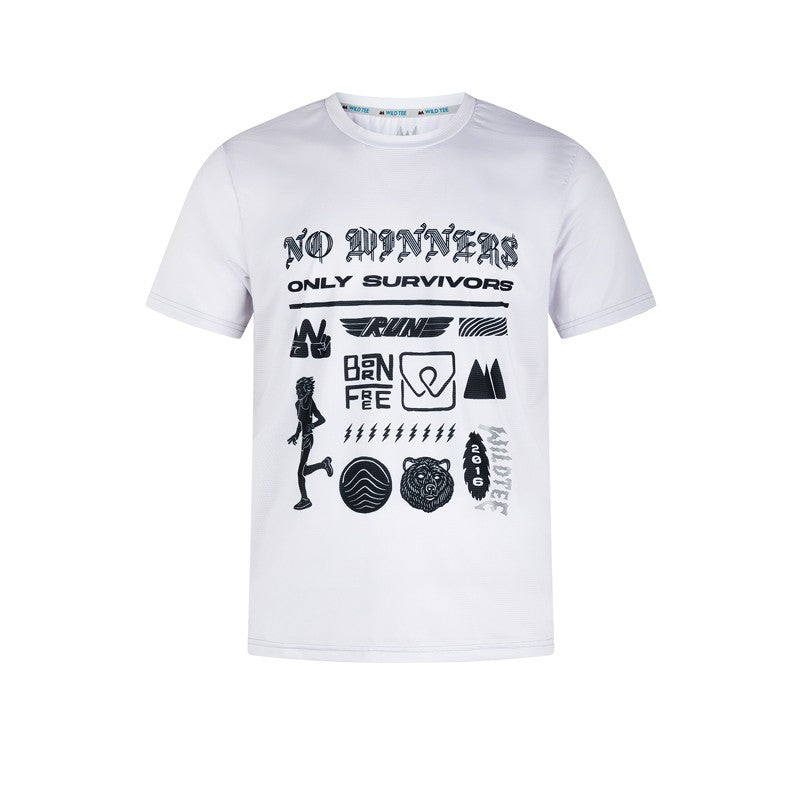 Tee-shirt manches courtes homme Wildtee Street blazer 1 blanc - Clubinsport