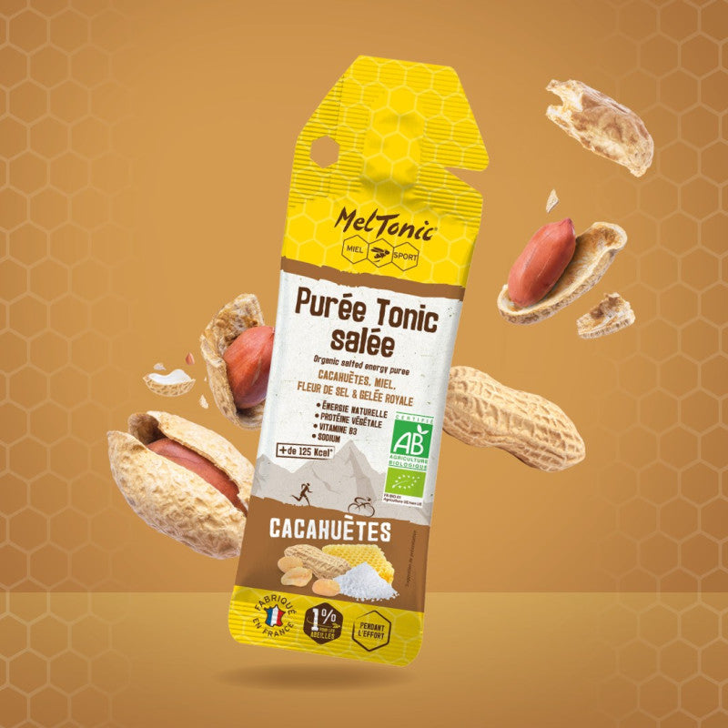 Purée salée cacahuètes en stick Meltonic la boite de 6 unités