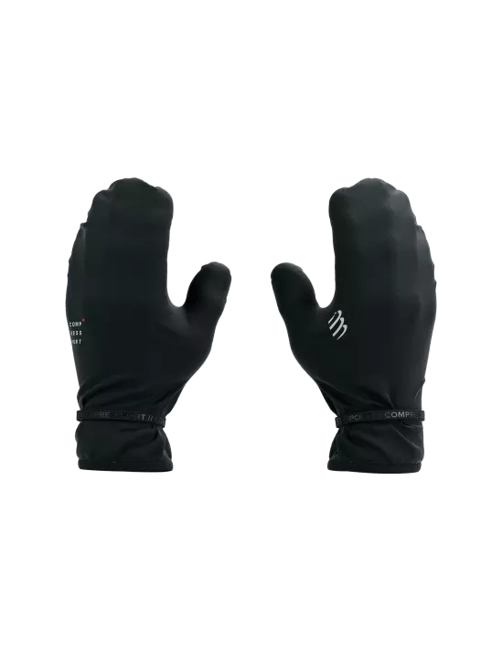 Gants mitaines hurricane Etanches Compressport noir - Clubinsport