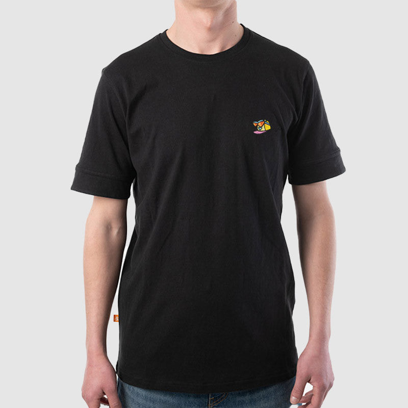 Tee-shirt manches courtes homme Des bosses et des Bulles coton noir - Clubinsport