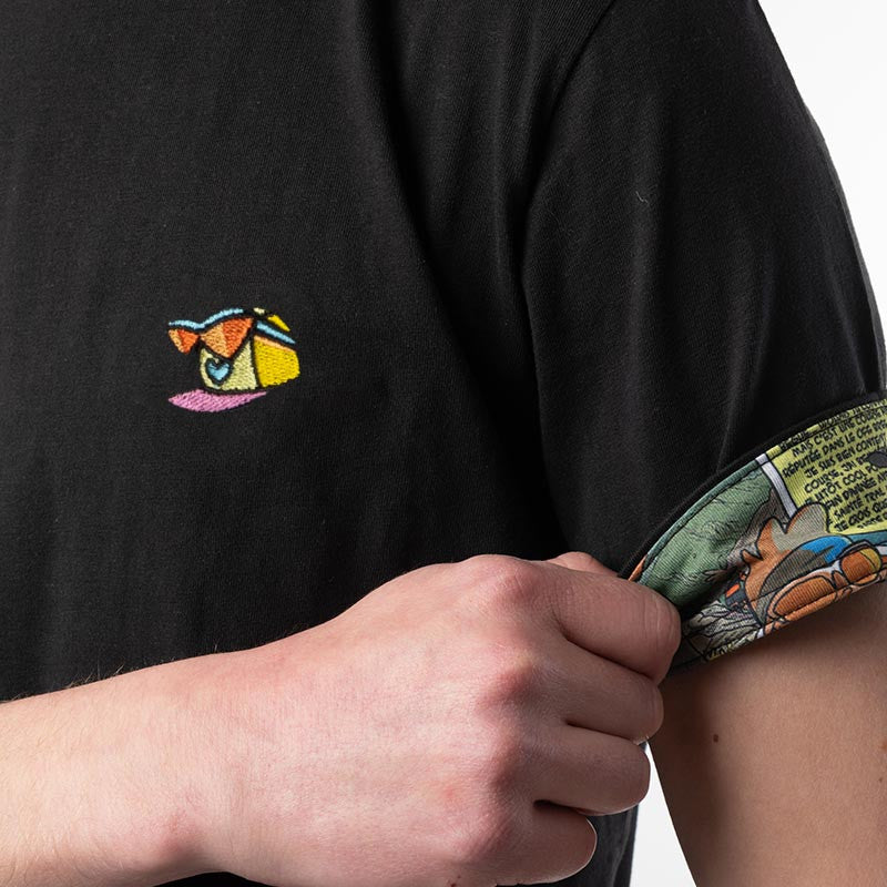 Tee-shirt manches courtes homme Des bosses et des Bulles coton noir - Clubinsport