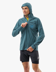 Veste imperméable homme Compressport Tempest bleu