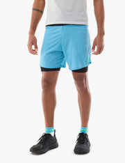 Short homme Compressport Trail Racing 2-In-1 Short bleu