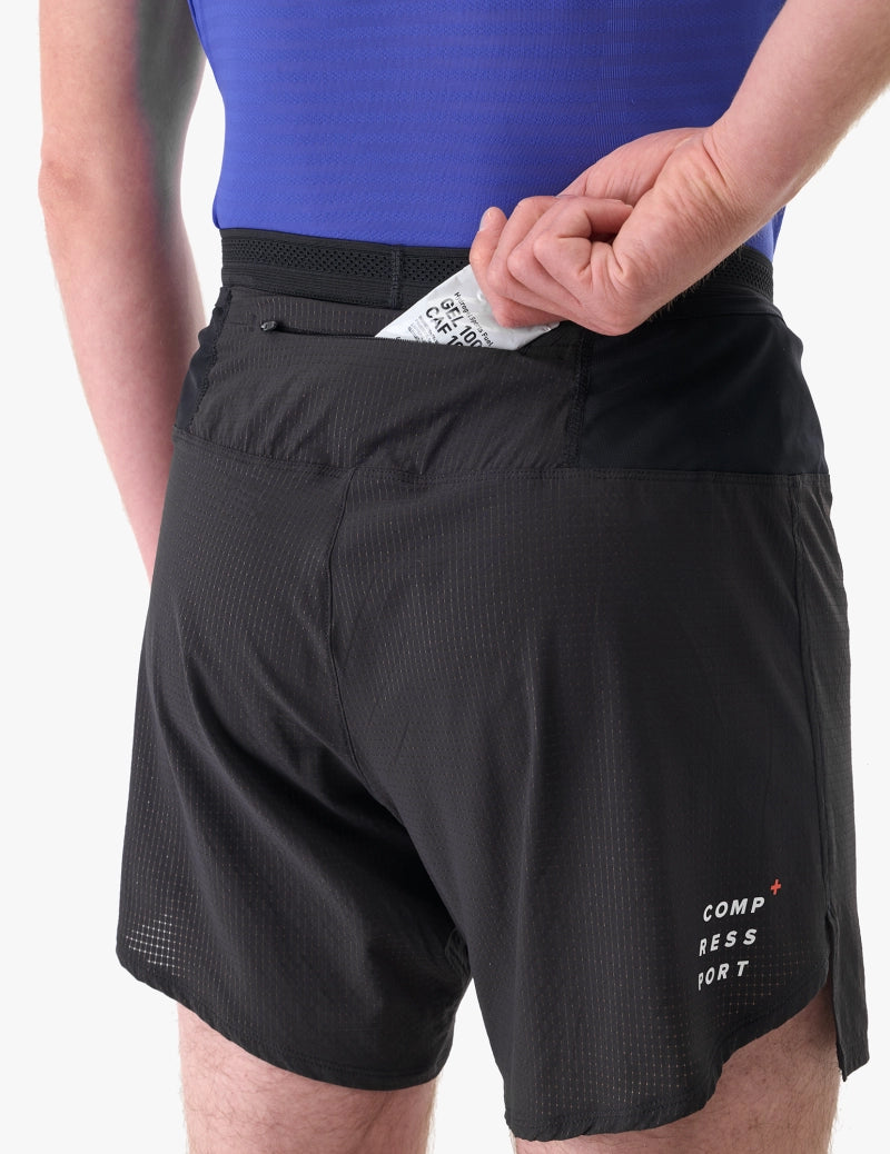 Short homme Compressport Trail Racing OverShort noir - Clubinsport