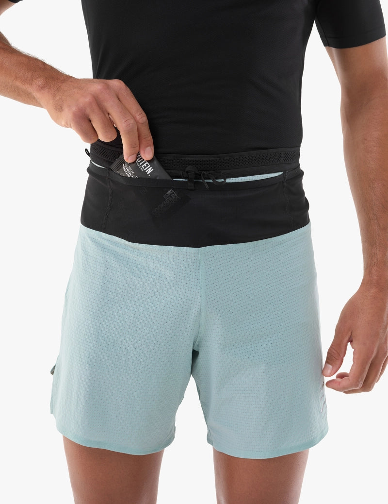 Short homme Compressport Trail Racing OverShort bleu ether