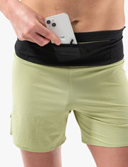 Short homme Compressport Trail Racing OverShort jaune citron