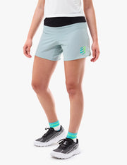 Short femme Compressport Trail Overshort bleu ether