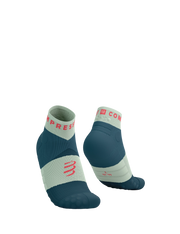 Chaussettes Compressport Ultra-trail Socks basses vert d'eau