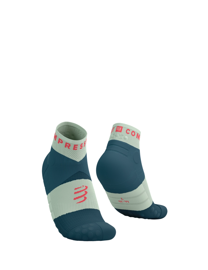 Chaussettes Compressport Ultra-trail Socks basses vert d'eau