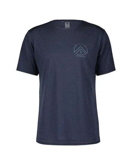 Tee-shirt manches courtes Homme Scott DEFINED MERINO TECH Bleu - Clubinsport